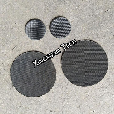 Disk filter paket layar ekstruder Potongan bulat kain wire mesh hitam