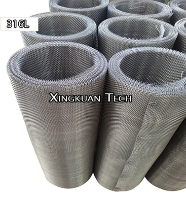 1 - 24 Mesh Stainless Steel 316L Crimped Wire Mesh Roll Dengan Pengemasan Cantik