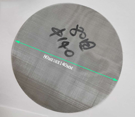 80 mesh 40 mesh Dia 140mm Ekstrusi Layar Untuk Penyaringan Dalam Plastik Atau Filter