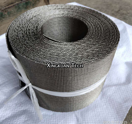 Sabuk Filter Kontinu Stainless Steel Membalikkan Layar Weave Wire Mesh Belanda Untuk Pengubah Layar Otomatis