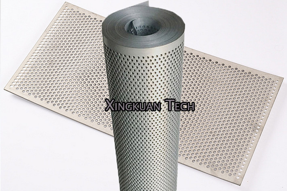 Customerized Round Hole Perforated Wire Mesh / Punching Mesh Dalam Aperture Yang Berbeda