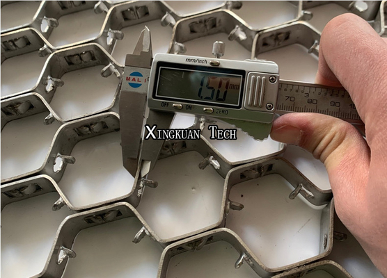 Steel Hex Metal Mesh, Hex Steel Metal Mesh Untuk Lapisan Tahan Api
