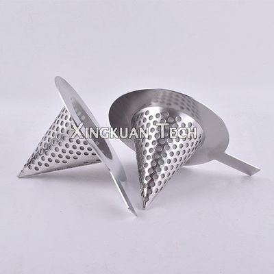 Saringan Kerucut Stainless Steel Sementara tenunan berlubang untuk filtrasi Pipa