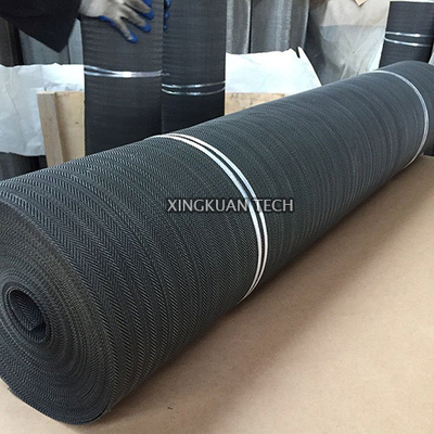 Kain Wire Mesh Tenun Hitam Untuk Industri Plastik Karet 40 Mesh 60 Mesh 80 Mesh