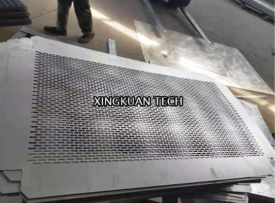 Slotted Oblong Hole Perforated Wire Mesh Sheet Untuk Industri Anggur Dan Makanan