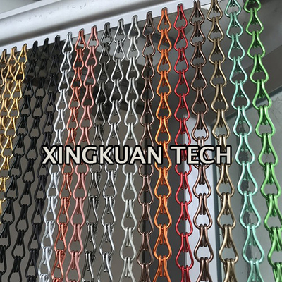 Tirai Rantai Kait Aluminium Ganda, Tirai Pintu Rantai Aluminium
